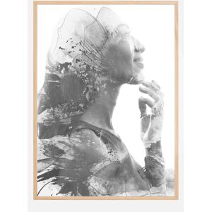 Bildverkstad Black And White Lady Plakat (21x29.7 Cm (A4))