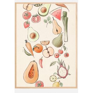 Bildverkstad Tropical Vegetable Illustration Plakat (100x140 Cm)