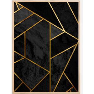 Bildverkstad Gold & Black Marble Plakat (21x29.7 Cm (A4))