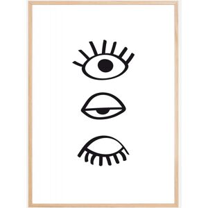 Bildverkstad Three Eyes Line Plakat (50x70 Cm)