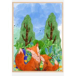 Bildverkstad Red Fox Plakat (30x40 Cm)