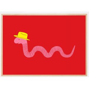 Bildverkstad Wiggly Western Worm Plakat (100x140 Cm)