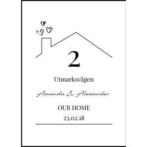 Personlig poster Our Home (50x70 Cm)