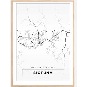 Bildverkstad Kort - Sigtuna - Hvid Plakat (50x70 Cm)