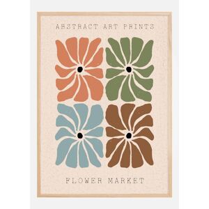 Bildverkstad Abstract Art Flowers Plakat (21x29.7 Cm (A4))