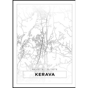 Bildverkstad Kort - Kerava - Hvid Plakat (30x40 Cm)