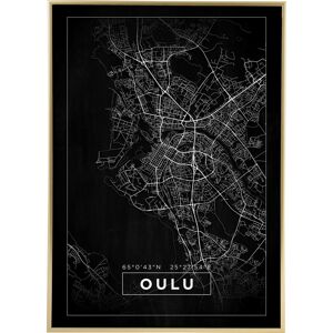 Bildverkstad Kort - Oulu - Sort Plakat (50x70 Cm)