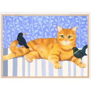 Bildverkstad Ginger Cat And Blackbirds Plakat (1)