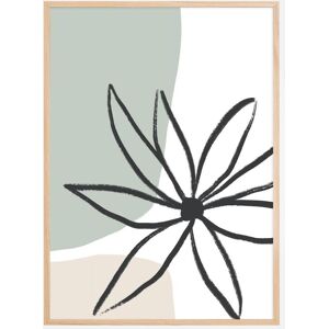 Bildverkstad Flower Mint And Cream Plakat (21x29.7 Cm (A4))