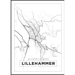 Bildverkstad Kort - Lillehammer - Hvid Plakat (50x70 Cm)