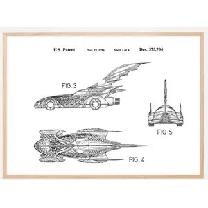 Bildverkstad Patenttegning - Batman - Batmobile 1996 Ii Plakat (21x29.7 Cm (A4))