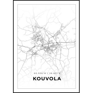Bildverkstad Kort - Kouvola - Hvid Plakat (70x100 Cm)