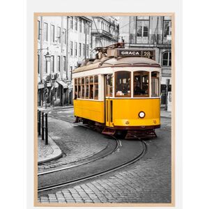 Bildverkstad Yellow Tram In The City Plakat (50x70 Cm)