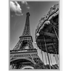 Bildverkstad Merry-Go-Round At The Eiffel Tower Plakat (50x70 Cm)