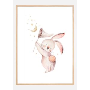 Bildverkstad Rabbit Catches The Moon Plakat (50x70 Cm)