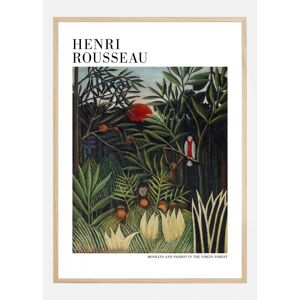 Bildverkstad Henri Rousseau - Monkeys And Parrot In The Virgin Forest Plakat (50x70 Cm)
