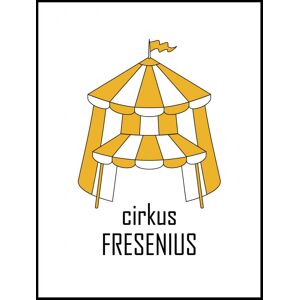 Personlig poster Cirkus Family Yellow (21x29,7 Cm (A4))