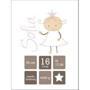 Personlig poster Crown Princess (50x70 Cm)