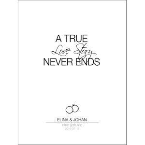 Personlig poster A True Love Story (50x70 Cm)