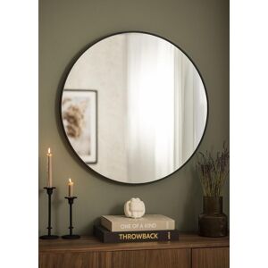 Kaila Round Mirror - Edge Black 80 Cm Ø