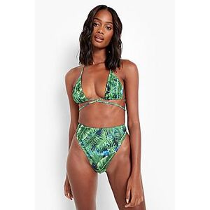 Tropicana Tie Triangle Recycled Bikini Top  green 34 Female