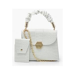 Cross Body Grab Bag With Coin Purse  white ONE SIZE Female