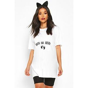 Maternity 'Kick Or Treat' Halloween T-Shirt  white S Female