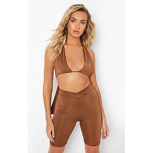 Slinky Open Back Co Ord Top  chocolate 44 Female