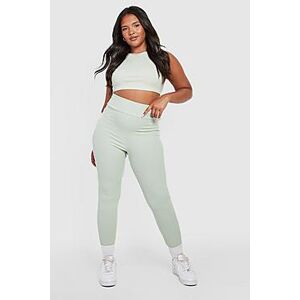 Plus Contour Rib Leggings  sage 54 Female