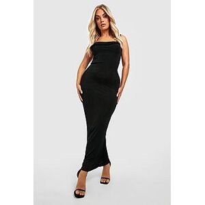 Plus Acetate Slinky Maxi Dress  black 54 Female