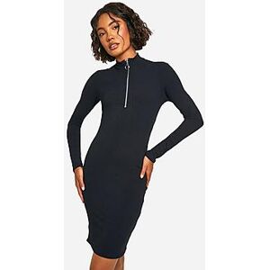 Tall Soft Rib Longsleeve T-shirt Dress  black 34 Female