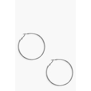 6cm Hoop Earrings  silver ONE SIZE Female