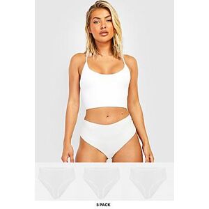 3 Pack No Vpl High Waisted Brief  white 38 Female