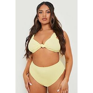 Plus Mix & Match Crinkle High Waisted Brief  yellow 52 Female