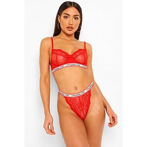 Naughty List Lace Bra  red 34C Female