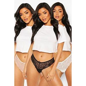 3 Pack Lace Brazilian  black S Female