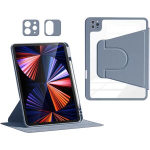 TABLETCOVERS.DK iPad Air (2022 / 2020) / Pro 11 (2022 / 2021 / 2020 / 2018) Hybrid Flip Cover m. Kameralinse Beskyttelse & Pen Holder - Lilla / Gennemsigtig