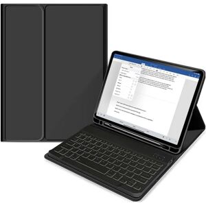 iPad Air (2022 / 2020) Tech-Protect Keyboard Cover m. Apple Pencil Holder - Engelsk Layout - Sort