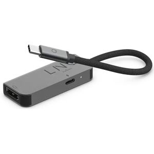 LINQ byELEMENTS 2in1 USB-C Multiport Adapter m. 1 x USB-C PD / HDMI (4K) - Space Grey