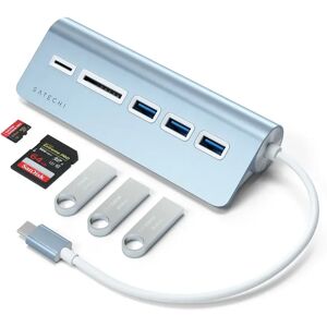 Satechi 5-in-1 USB-C Combo Hub - USB Hub & Kortlæser - Blå