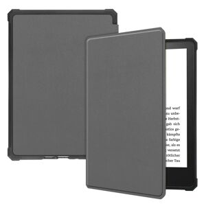 TABLETCOVERS.DK Amazon Kindle Paperwhite 5 11th Generation (2021) Læder Flip Cover - Grå