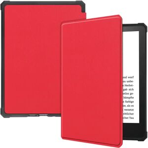 TABLETCOVERS.DK Amazon Kindle Paperwhite 5 11th Generation (2021) Læder Flip Cover - Rød