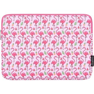 TABLETCOVERS.DK CanvasArtisan Læder Sleeve m. Flamingo Motiv Til Macbook / Bærbar PC 13