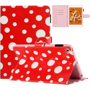 TABLETCOVERS.DK iPad Pro 9.7 (2016) / iPad Air / iPad Air 2 / iPad 9.7 (2017/2018) Læder Cover m. Farvede Prikker - Rød / Hvid