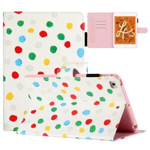 TABLETCOVERS.DK iPad Pro 9.7 (2016) / iPad Air / iPad Air 2 / iPad 9.7 (2017/2018) Læder Cover m. Farvede Prikker - Hvid / Multi