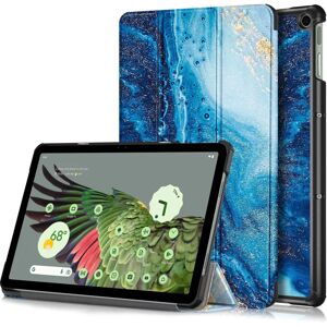 TABLETCOVERS.DK Google Pixel Tablet Tri-Fold Læder Cover - Blå Bølger