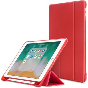 TABLETCOVERS.DK iPad 9.7 (2018-2017) / iPad Air / iPad Air 2 Tri-Fold Læder Cover m. Apple Pencil Holder - Rød