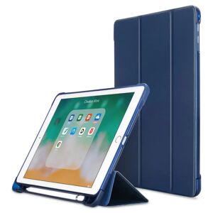 TABLETCOVERS.DK iPad 9.7 (2018-2017) / iPad Air / iPad Air 2 Tri-Fold Læder Cover m. Apple Pencil Holder - Mørkeblå