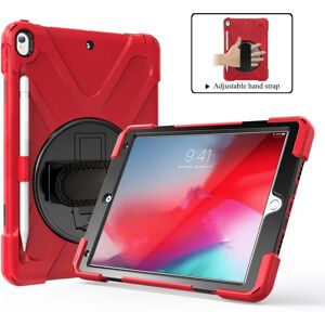 TABLETCOVERS.DK iPad Air (2019) Håndværker Cover m. 360⁰ Ståfunktion & Håndholder - Rød