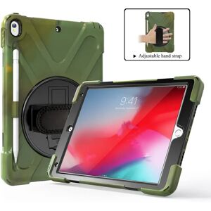 TABLETCOVERS.DK iPad Air (2019) Håndværker Cover m. 360⁰ Ståfunktion & Håndholder - Camouflage